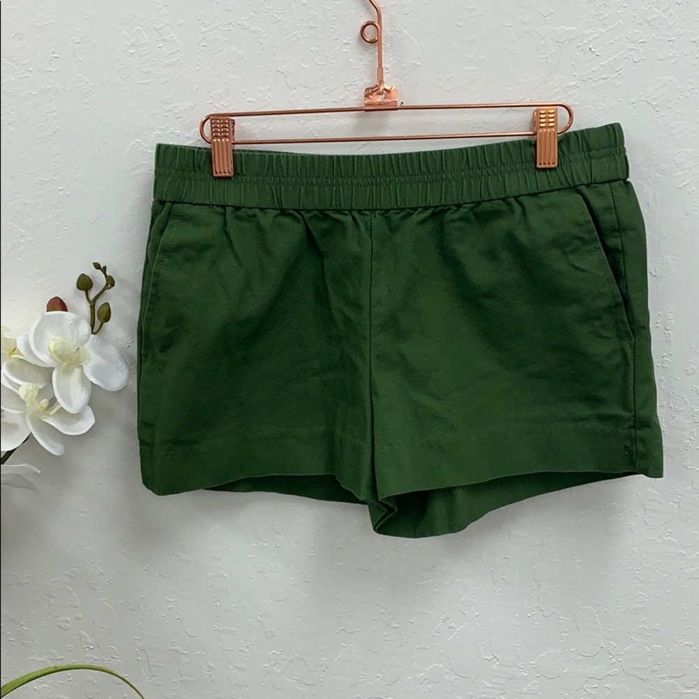 J Crew Olive Boardwalk Cotton Pull-On Short Size 6